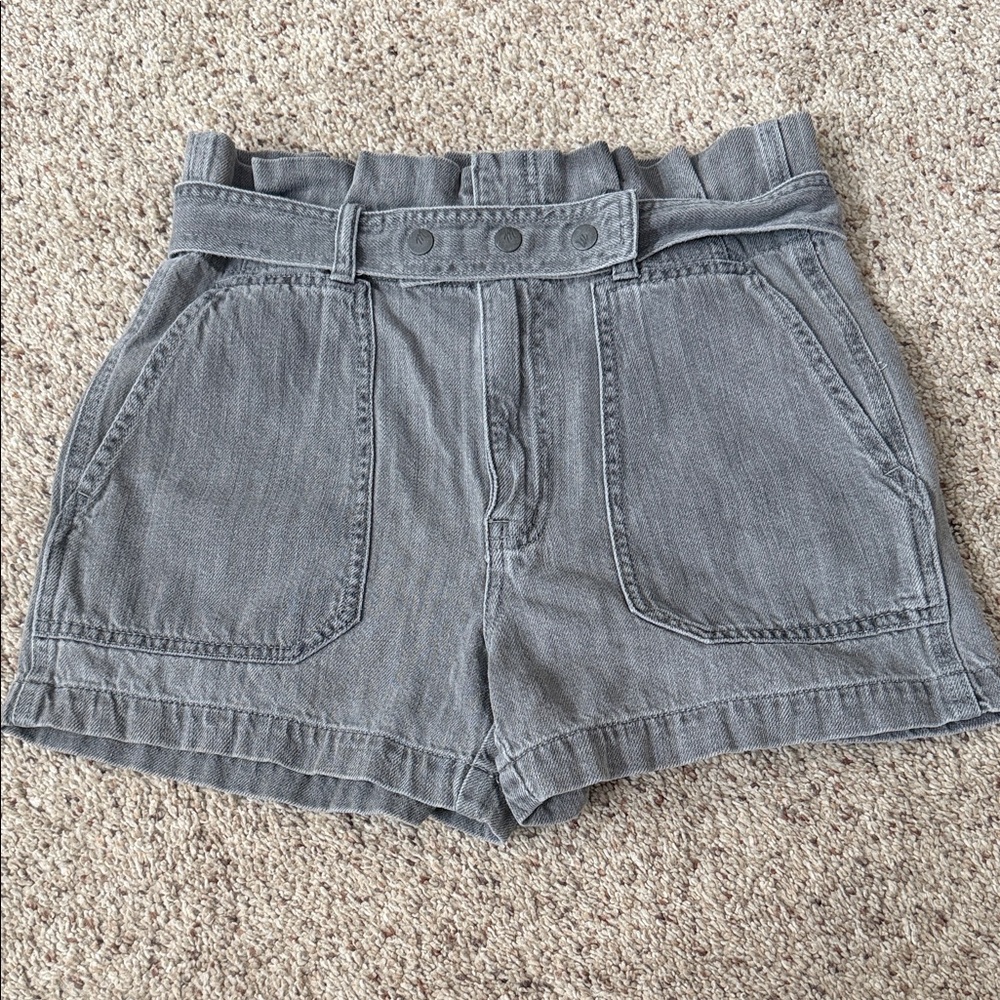 Madewell Charcoal High-Waisted Women's Shorts - Picture 4 of 10